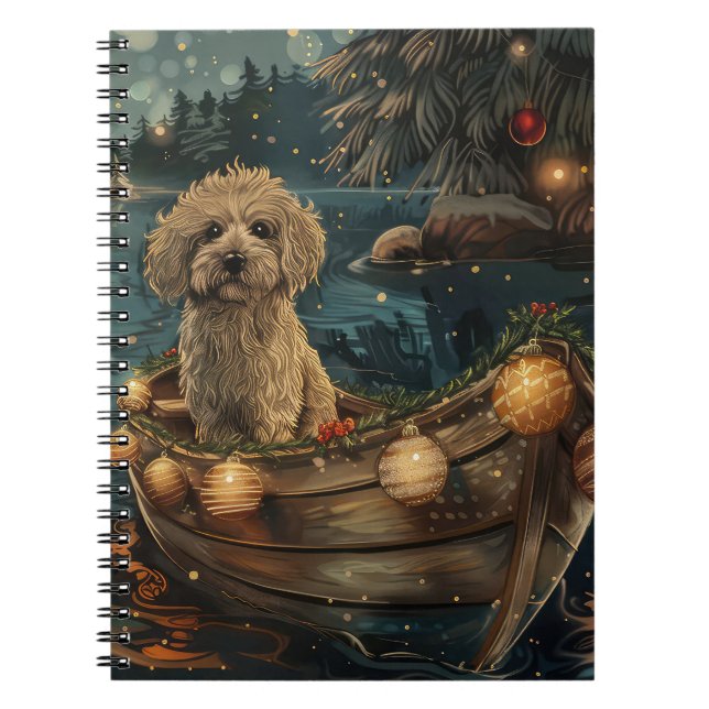 Havanese Christmas Festive Voyage Notebook (Front)