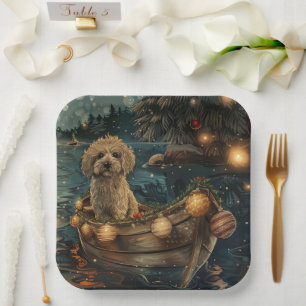 Havanese Christmas Festive Voyage Paper Plate
