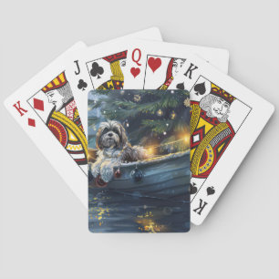 Havanese Christmas Festive Voyage Playing Cards