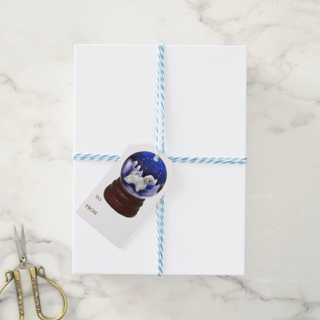 Havanese Christmas Gift Tags (With Twine)