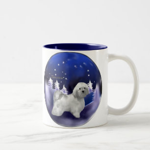 Havanese Christmas Gifts Two-Tone Coffee Mug
