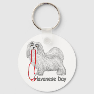 Havanese Day Key Ring