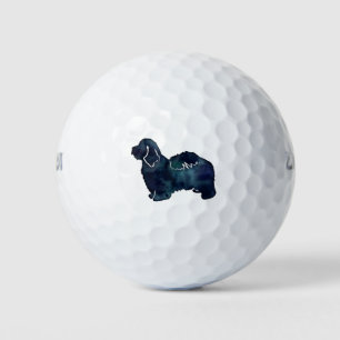 Havanese Dog Breed Silhouette Watercolor Golf Balls