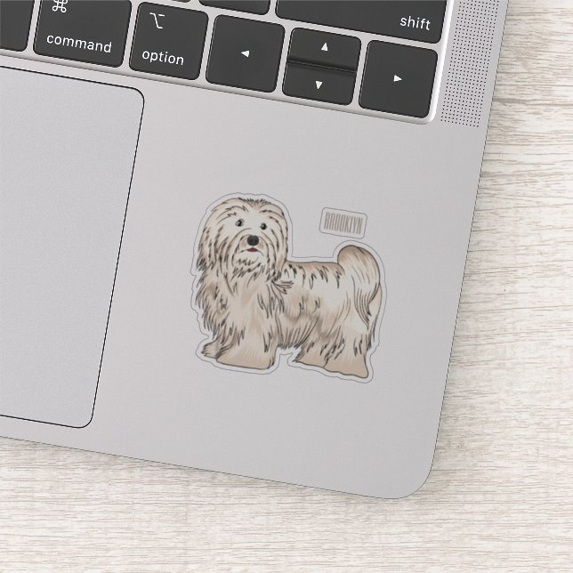 Havanese dog cartoon illustration (Detail)