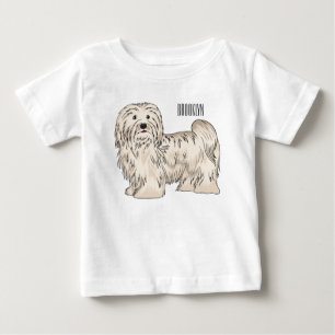 Havanese dog cartoon illustration baby T-Shirt