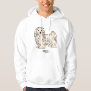 Havanese dog cartoon illustration hoodie
