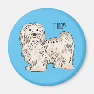 Havanese dog cartoon illustration magnet