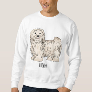 Havanese dog cartoon illustration sweatshirt