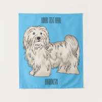 Havanese dog cartoon illustration