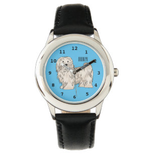 Havanese dog cartoon illustration watch