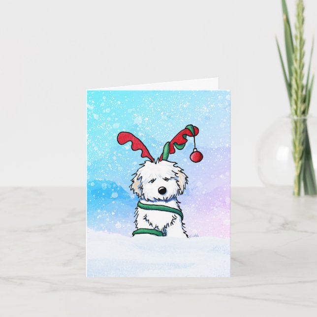 Havanese Dog Christmas Card (Front)