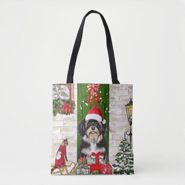 Havanese Dog Christmas   Tote Bag (Front)