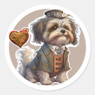 Havanese Dog Classic Round Sticker