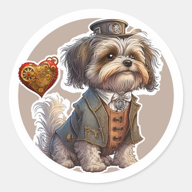 Havanese Dog Classic Round Sticker (Front)