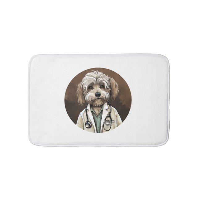 Havanese Dog Doctor   Bath Mat (Front)