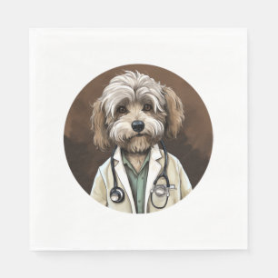 Havanese Dog Doctor Napkin