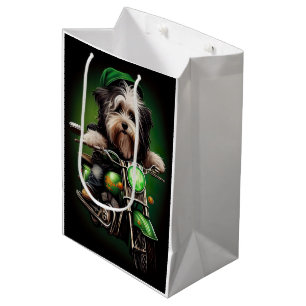 Havanese Dog Driving Bike St. Patrick's Day Medium Gift Bag