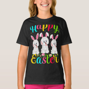 Havanese Dog Easter Egg Bunny Havanese Happy Eas T-Shirt