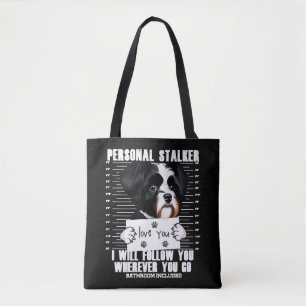 Havanese Dog Funny Stalker Cartoon Tote Bag