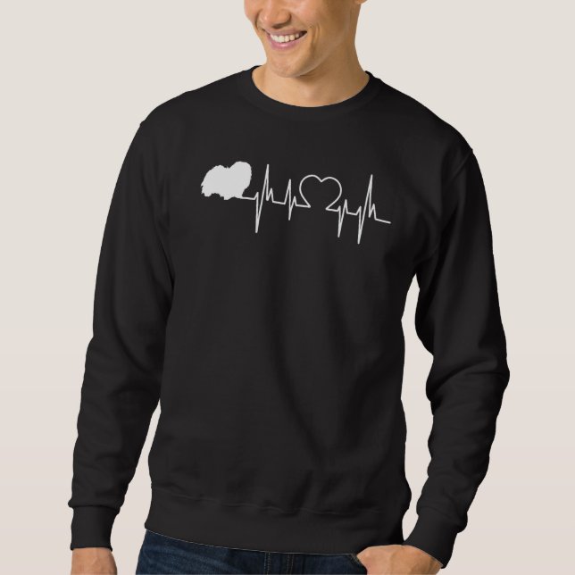 Havanese Dog Heartbeat Sweatshirt (Front)