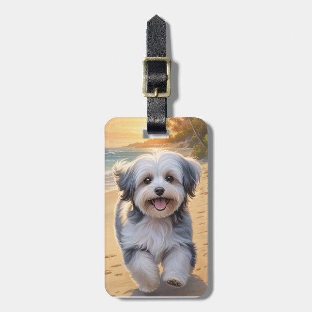 Havanese Dog Luggage Tag (Front Vertical)
