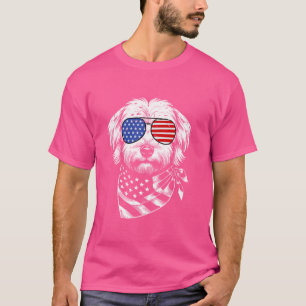 Havanese Dog Patriotic 4th of July American US Fla T-Shirt