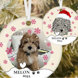 Havanese Dog Personalized Hand Drawing Ceramic Tree Decoration