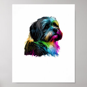 Havanese Dog Pop Art Design Havanese Lovers Poster