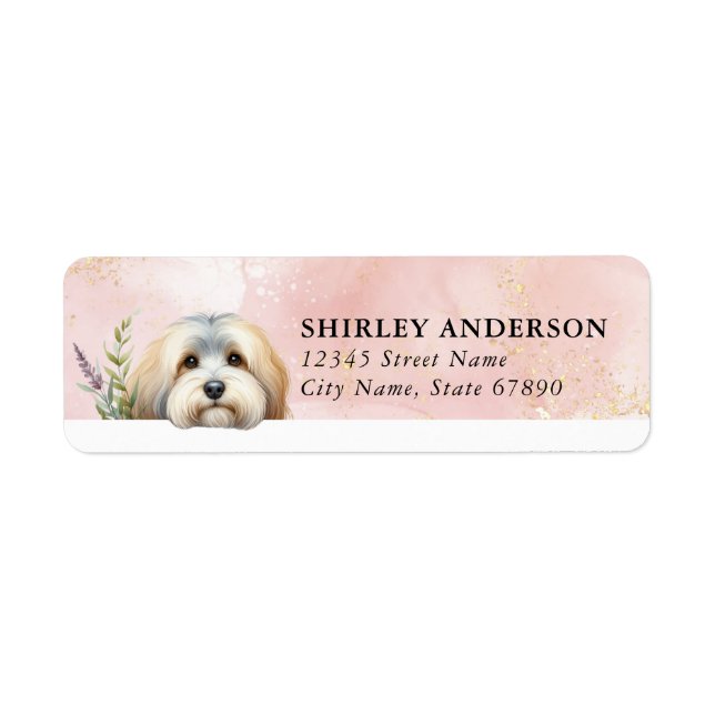 Havanese Dog Return Address Labels (Front)