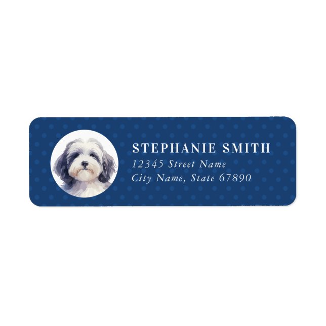 Havanese Dog Return Address Labels (Front)