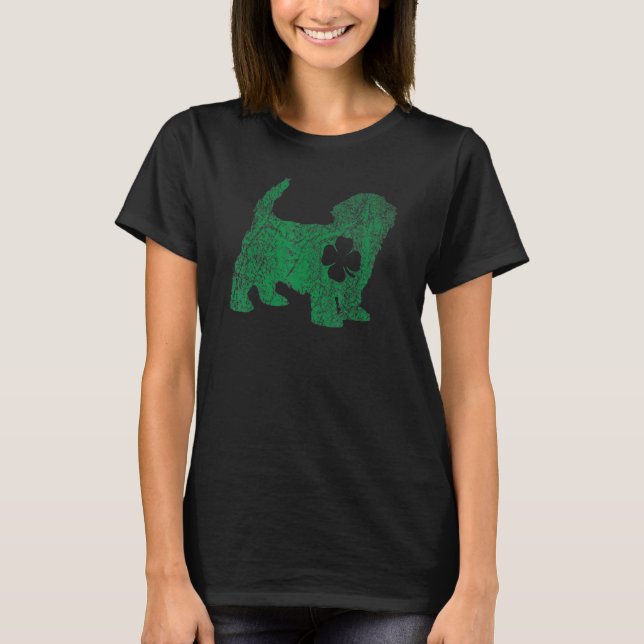 Havanese Dog Shamrock St Patrick's Day Saint Paddy T-Shirt (Front)