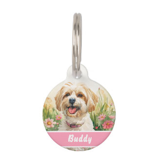 Havanese Dog Tag – Custom Watercolor Pet ID