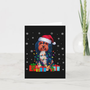 Havanese Dog Ugly Xmas Lights Santa Havanese Dog C Card
