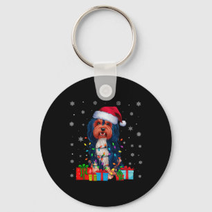 Havanese Dog Ugly Xmas Lights Santa Havanese Dog C Key Ring