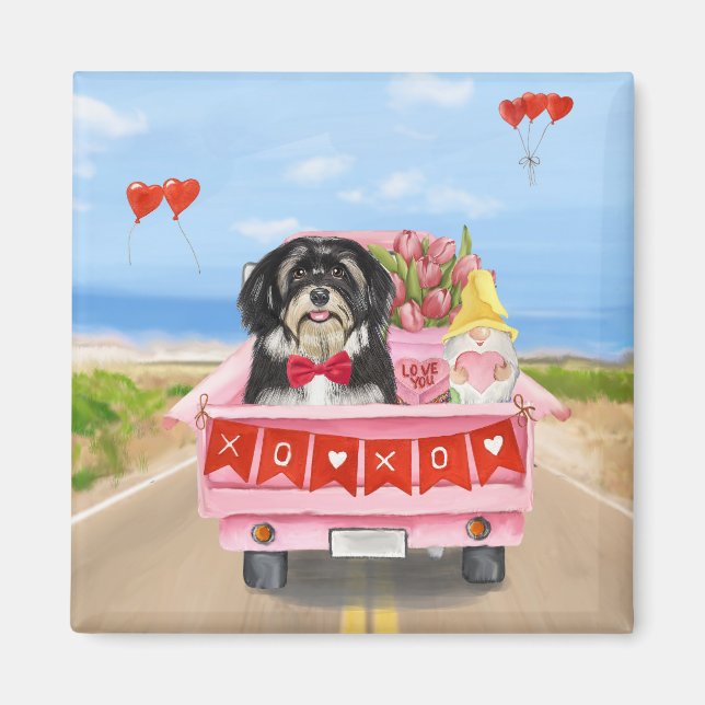Havanese Dog Valentine's Day Truck Magnet (Front)