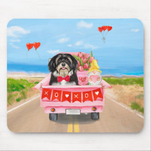 Havanese Dog Valentine's Day Truck Mouse Mat