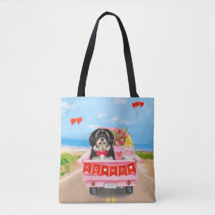 Havanese Dog Valentine's Day Truck Tote Bag