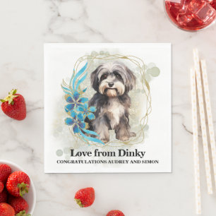 Havanese Dog Wedding Napkins With Dogs Photo