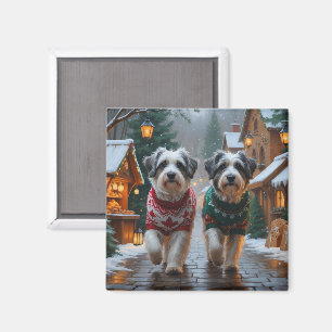 Havanese Dogs Christmas Snow Holiday Magnet