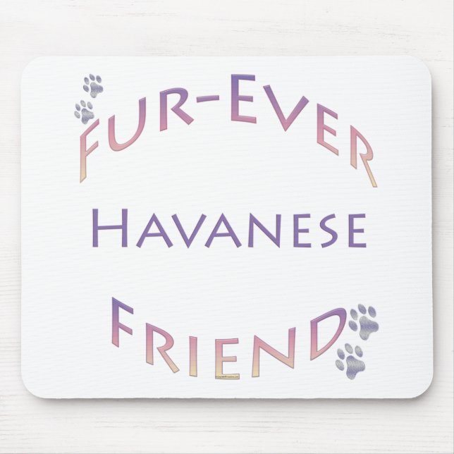 Havanese Furever Mouse Mat (Front)