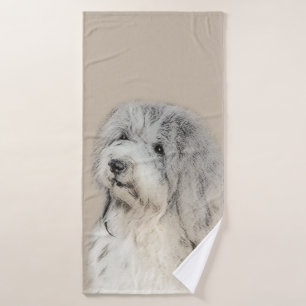 Havanese (Gold Sable) Painting - Original Dog Art Bath Towel Set