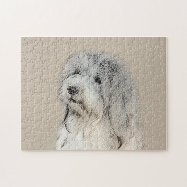 Havanese (Gold Sable) Painting - Original Dog Art Jigsaw Puzzle (Horizontal)