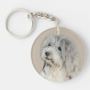 Havanese (Gold Sable) Painting - Original Dog Art Key Ring