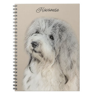 Havanese (Gold Sable) Painting - Original Dog Art Notebook