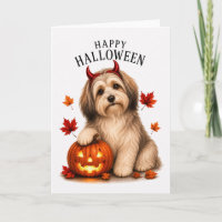 Havanese Halloween Devil Dog