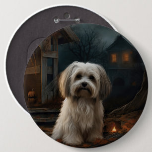 Havanese Halloween Scary 6 Cm Round Badge