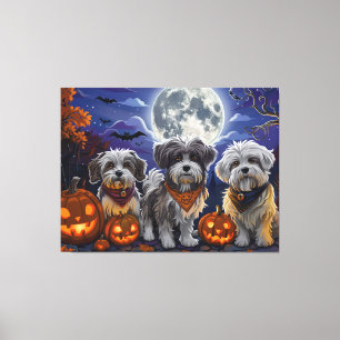 Havanese Halloween Spooky Canvas Print