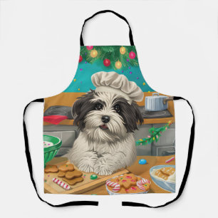 Havanese Holiday Baking: Festive Christmas Apron