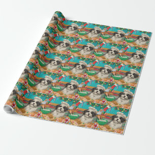 Havanese Holiday Baking: Festive Christmas Wrapping Paper