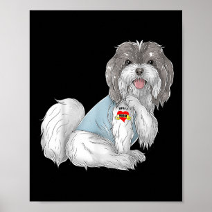 Havanese I Love Mum Tattoo Dog Funny Mothers Day G Poster
